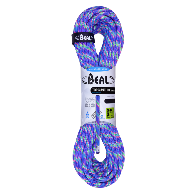 CORDE D'ESCALADE TOP GUN GOLDEN DRY 10.5MM  - BEAL