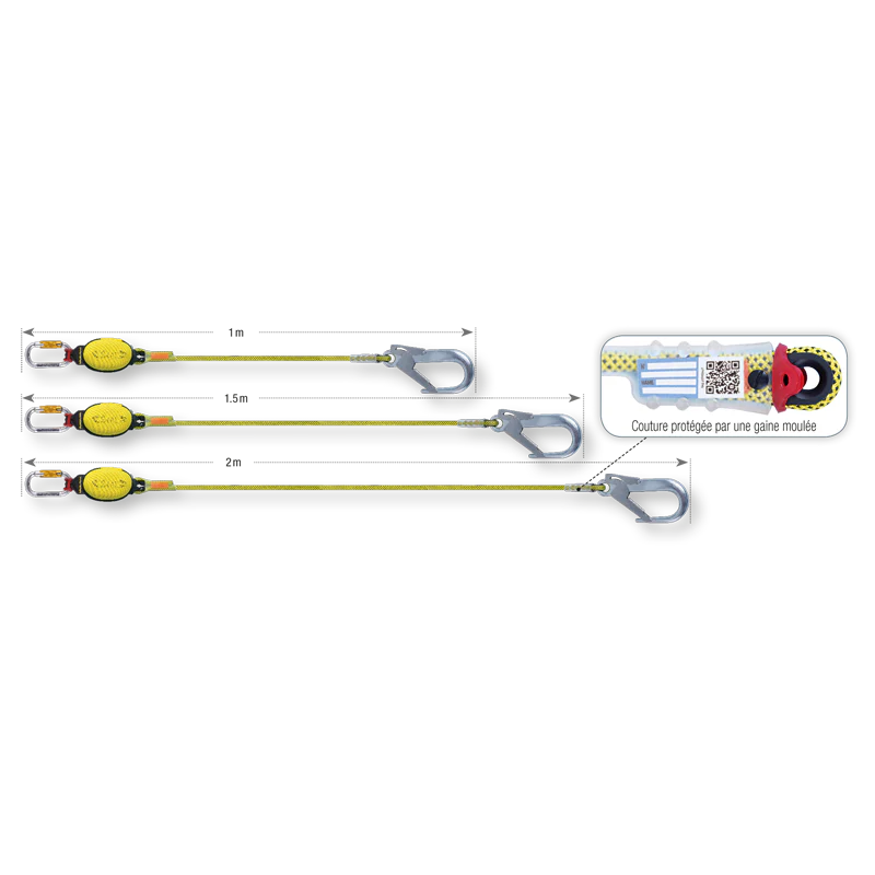 LONGE ANTICHUTE DYNAPRO AIR HOOK - BEAL